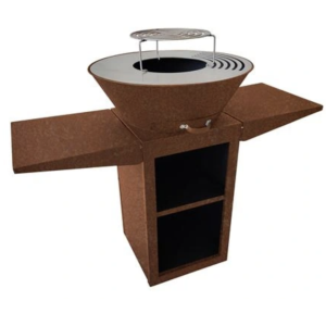 Barbacoa con placa de acero corten EFP57CO