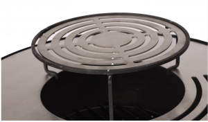 Round barbecue with Pure line steel plate