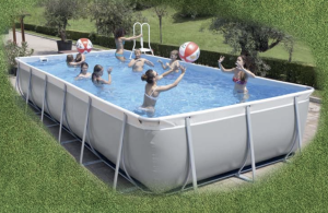 Piscina fuori terra tubolare per il tempo libero da giardino