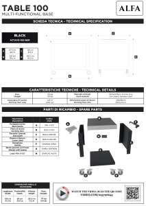 TAFEL 100 ALFA -MULTIFUNCTIONELE BASIS