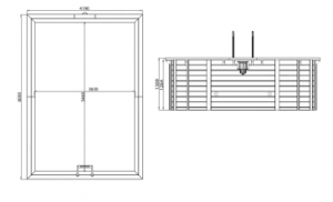 Piscina elevada Sea Breeze de madera 600 x 410 x 131 cm