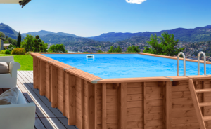 Piscina elevada Sea Breeze de madera 600 x 410 x 131 cm