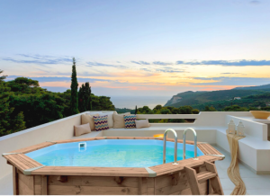 Above ground wooden swimming pool Sunshine.