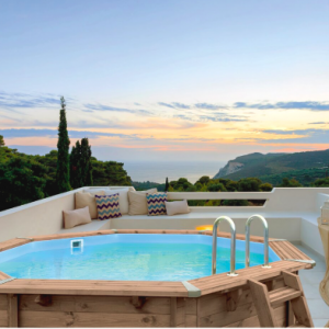 Piscine hors sol en bois Sunshine.