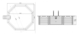 Piscine hors sol en bois Sunshine dimensions