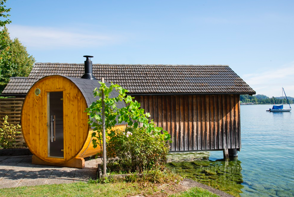 SAUNA EXTÉRIEUR HARVIA KAMMI 180 porte fenêtre, électrique ou au bois