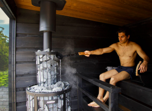 OUTDOOR SAUNA HARVIA LEGEND WOOD STOVE