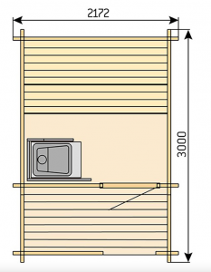 Harvia KUIKKA sauna externa a lenha ou aquecimento elétrico