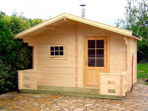 Sauna esterna Harvia Keitele riscaldamento a legna o elettrico