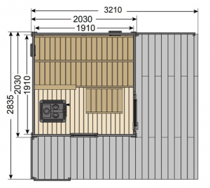 Harvia Solide Compacte buitensauna