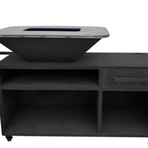 Barbecue avec meuble en acier noir EFP56RECT B