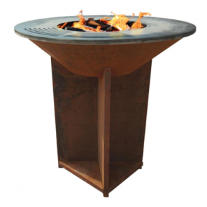 Grand barbecue en acier Corten avec grille EFP56CO